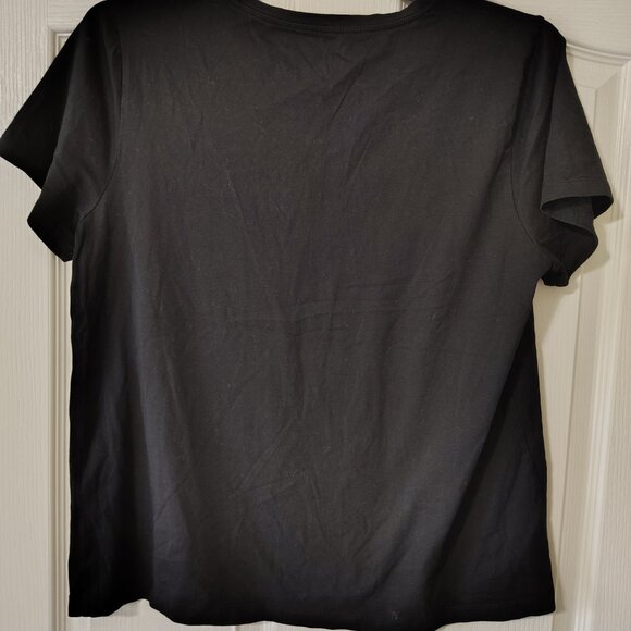 DKNY XL Black Embroider T-Shirt - Picture 3 of 4